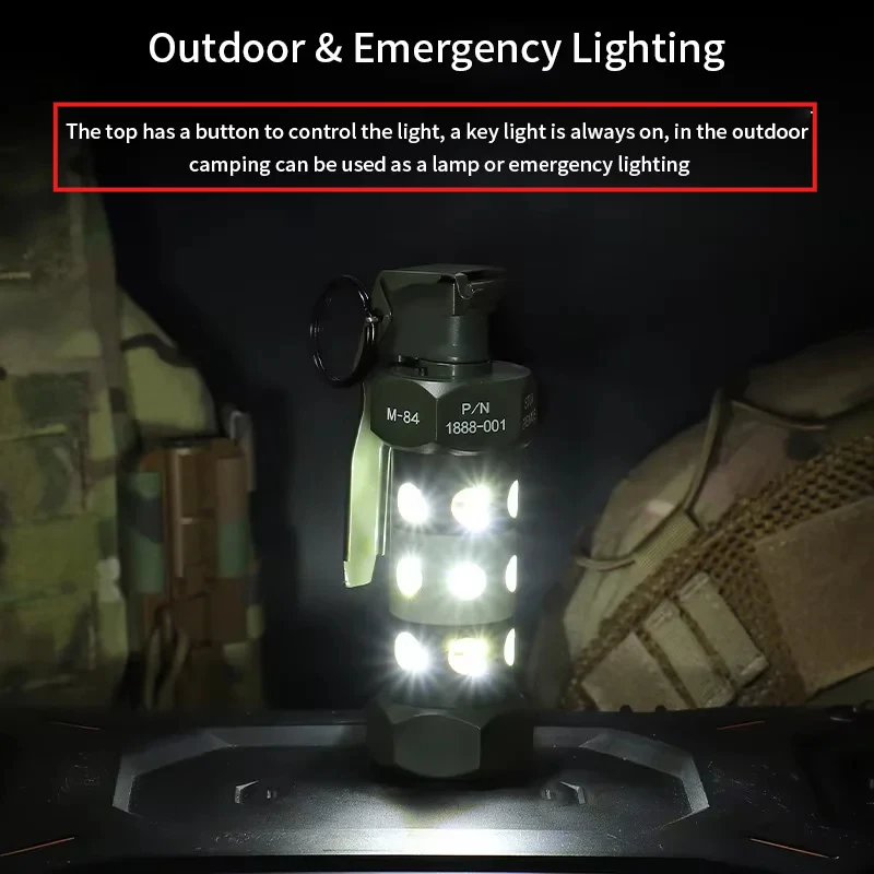 Flashbang de Granada táctica ABS para cosplay, lámpara emergencia - imagen 5
