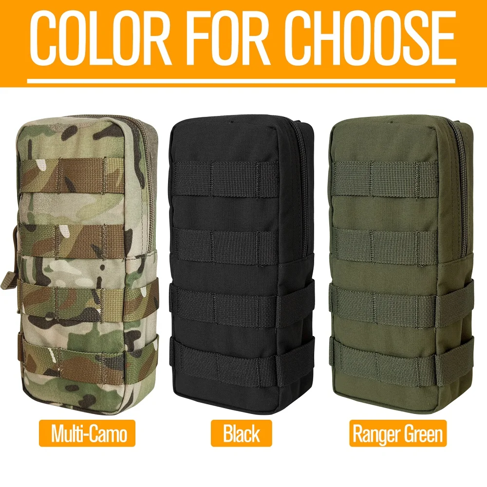 Bolsa UNIONTAC Molle vista frontal mostrando el sistema MOLLE y cremalleras YKK