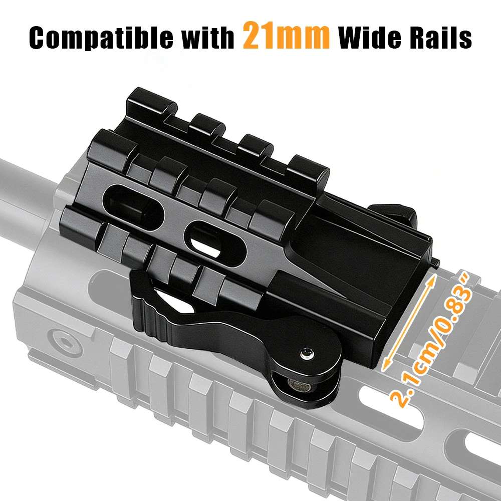 Adaptador Picatinny de 45° de doble cara con 3 ranuras - imagen 4