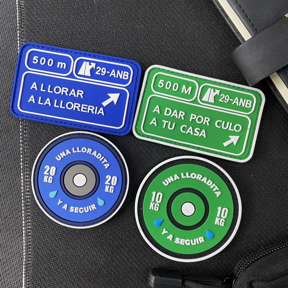 Parches tácticos PVC de gancho y bucle para mochila
