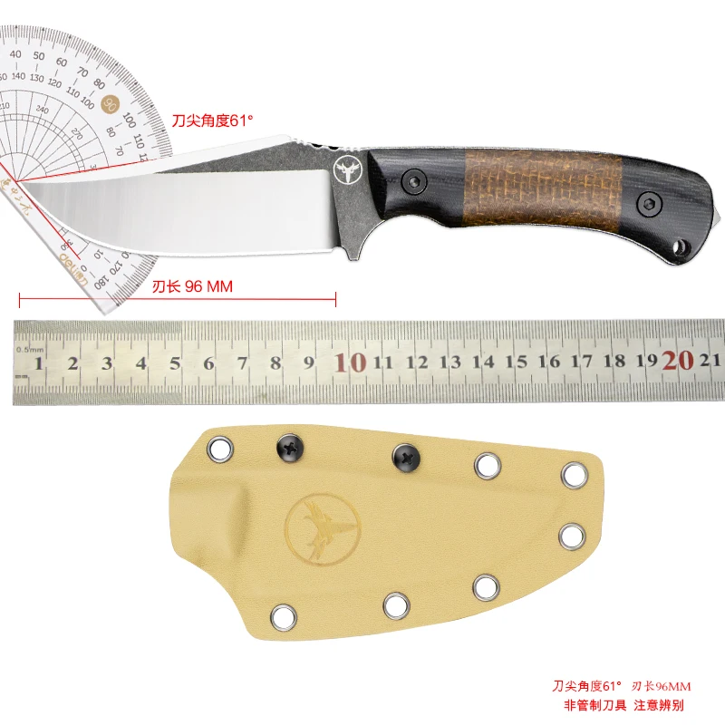 LEINGREN Spark cuchillo de supervivencia hoja fija con funda - imagen 5