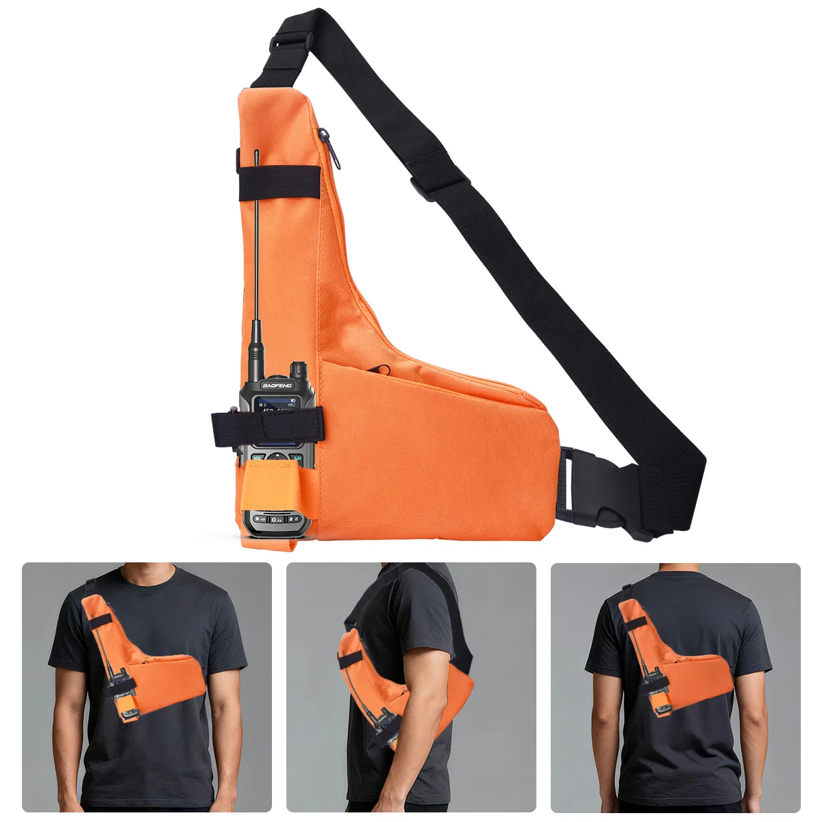 Bolsa ABBREE en L para walkie UV-5R – Táctica impermeable manos libres - imagen 2