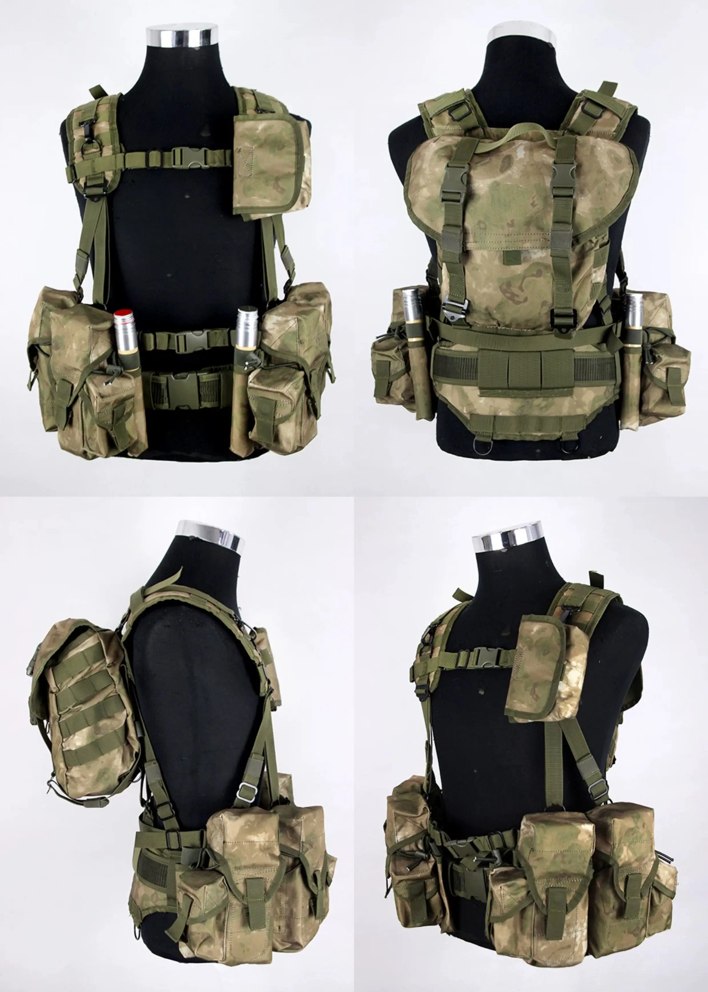 Conjunto de chaleco táctico y bolsas de transporte
