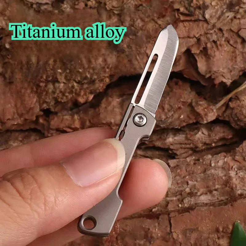 Navaja táctica plegable de aleación de titanio mini compacta en monte - imagen 4
