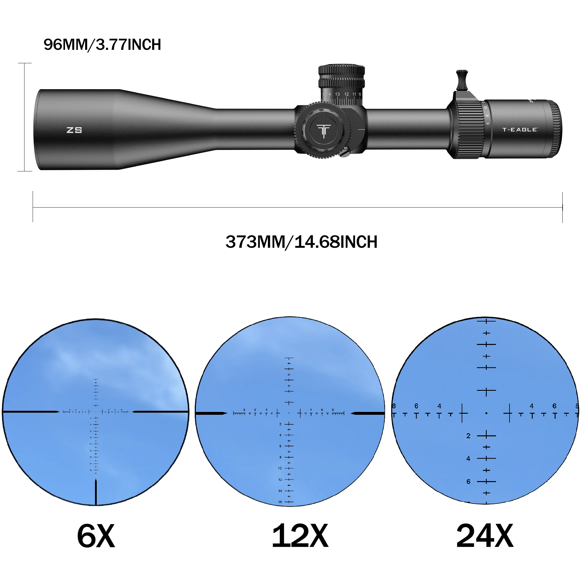 Mira telescópica ZS 6-24x50 FFP para tiro de precisión y caza - imagen 2
