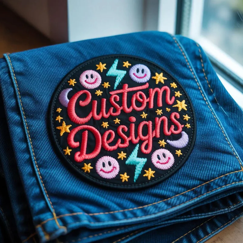 Parche bordado personalizado con texto y logotipo
