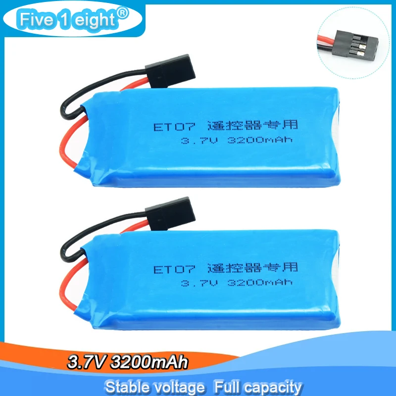 Vista frontal de la batería Lipo 3200mAh