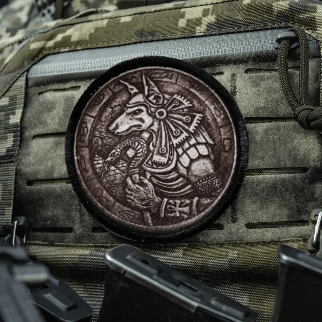 Parche Anubis egipcio táctico bordado velcro - imagen 5
