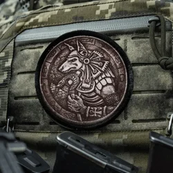 Parche Anubis egipcio táctico bordado velcro