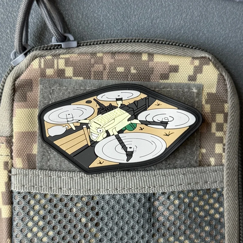 Parche Táctico Morale Bomber Quad Drone PVC Velcro – Insignia para Mochila Militar - imagen 3