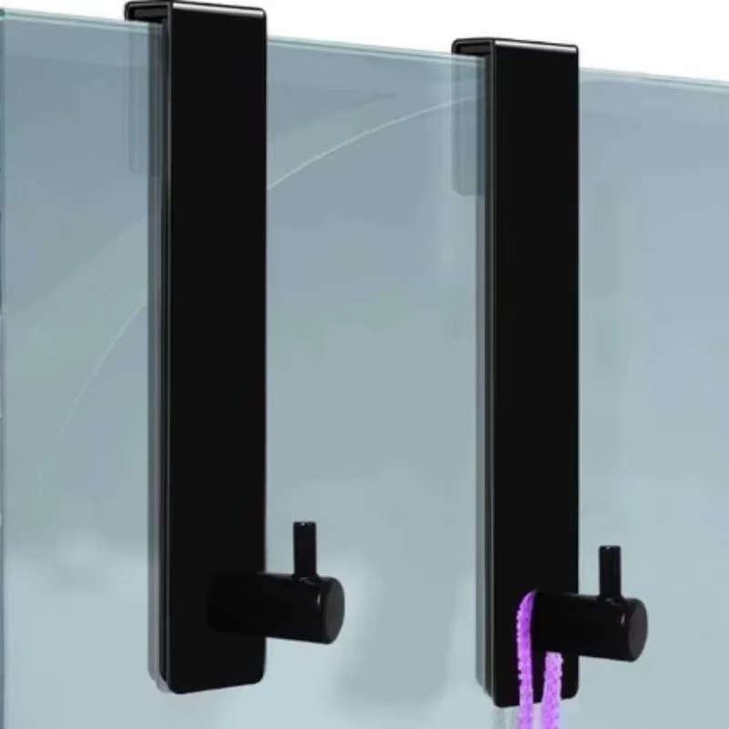 Gancho trasero para puerta de vidrio de baño inoxidable sin taladrar - imagen 4