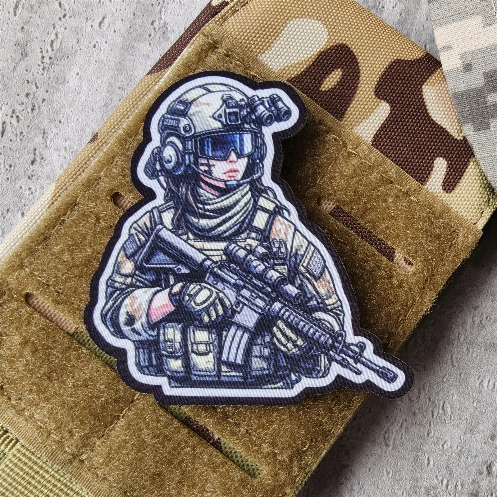 Detalle del diseño del parche de anime