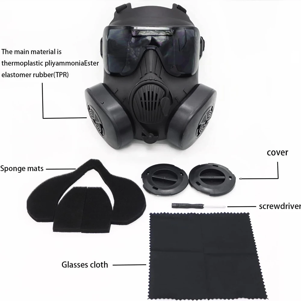 Mascarilla de gas M50 calavera con proteccion ocular militar - Airsoft - imagen 3
