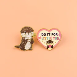 Pin de esmalte DO IT FOR LITTLE YOU broche metálico de solapa