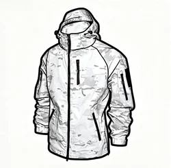 Chaqueta táctica MCAP camuflaje nieve polialgodón ligera