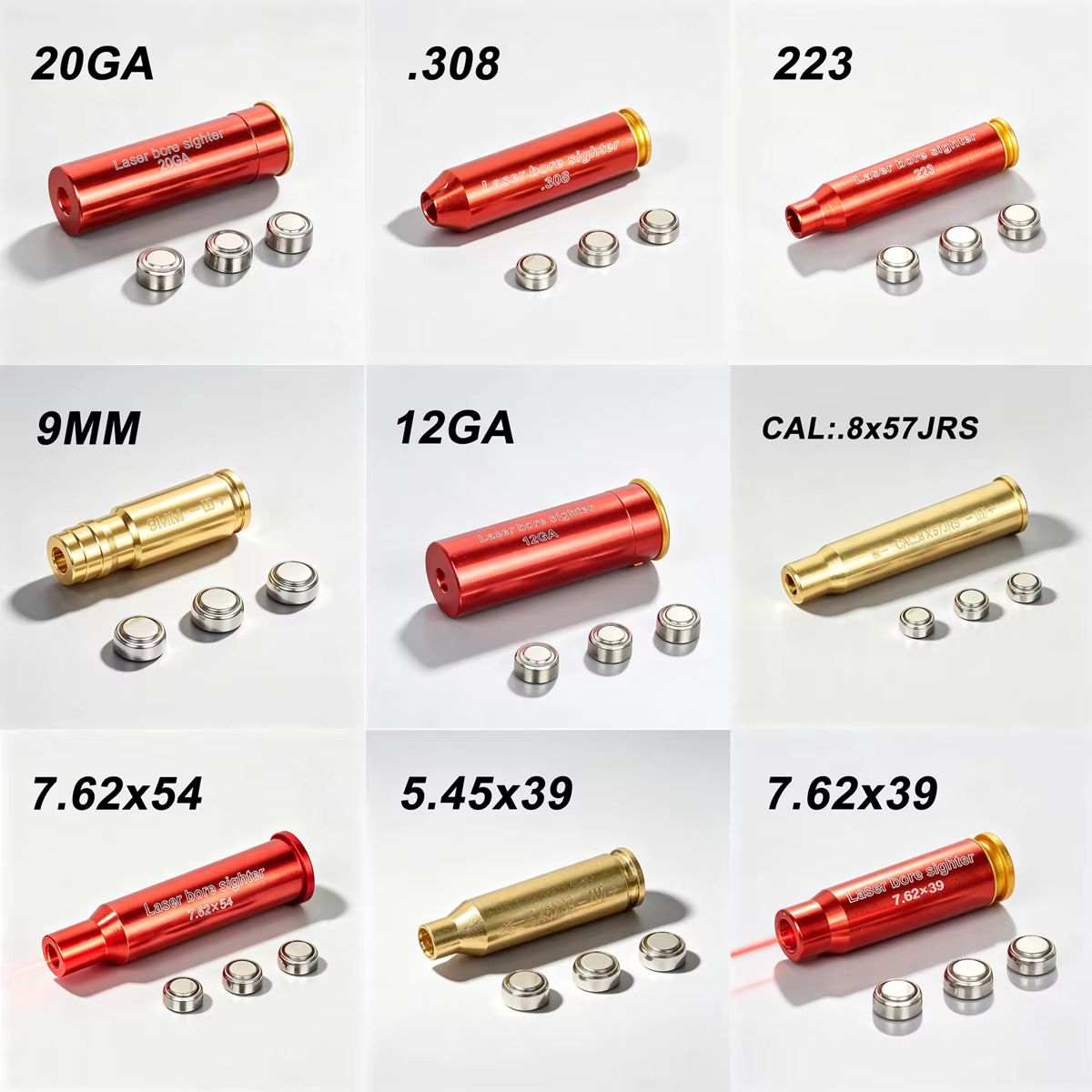Boresight láser multicalibre para 12GA, 20GA, 5,45x39, 7,62x39, 9x19mm - imagen 5