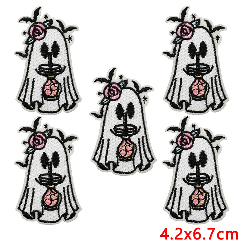 Parche táctico bordado termoadhesivo calabaza fantasma Halloween - imagen 2