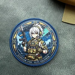 Parche táctico anime para chicas con velcro, mochila exterior