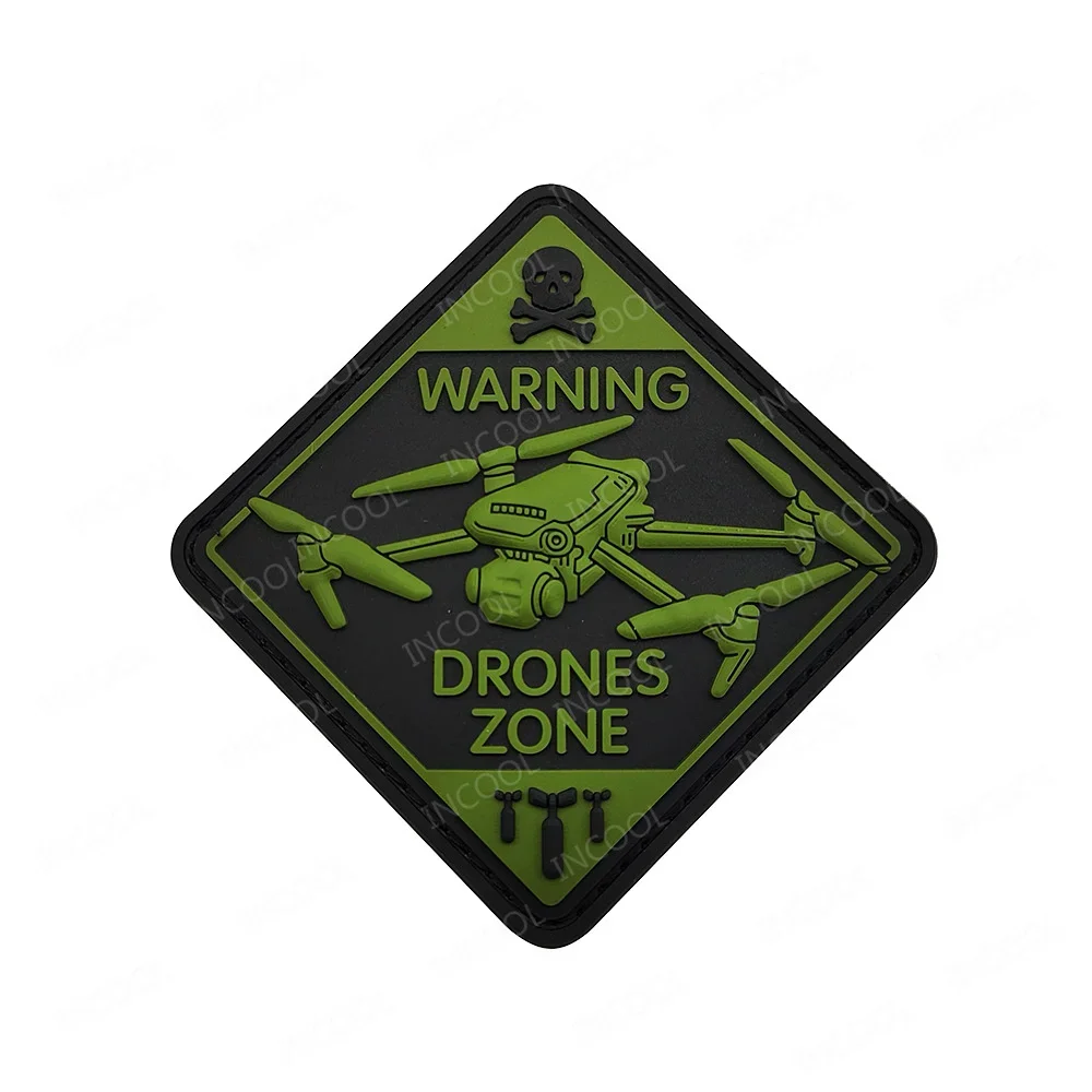 Parche luminoso para drones - zona de advertencia en PVC, casco/ropa - imagen 2