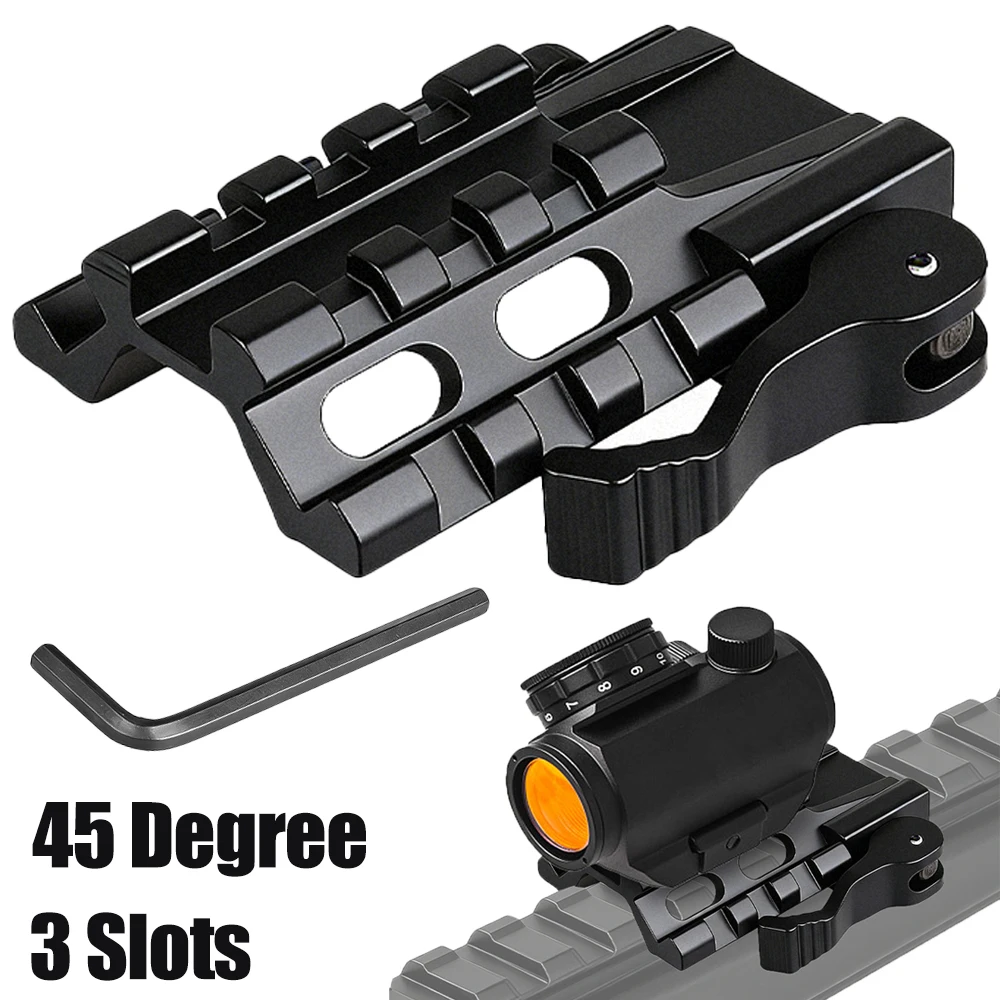 Adaptador Picatinny de 45° de doble cara con 3 ranuras - imagen 5