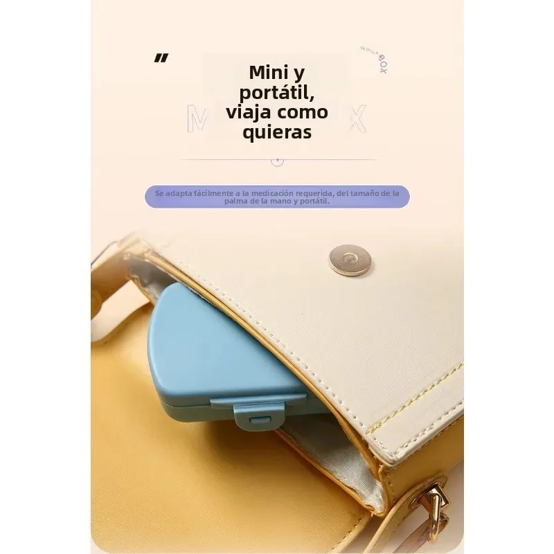 Pastillero portátil semanal con compartimentos para medicación - imagen 2