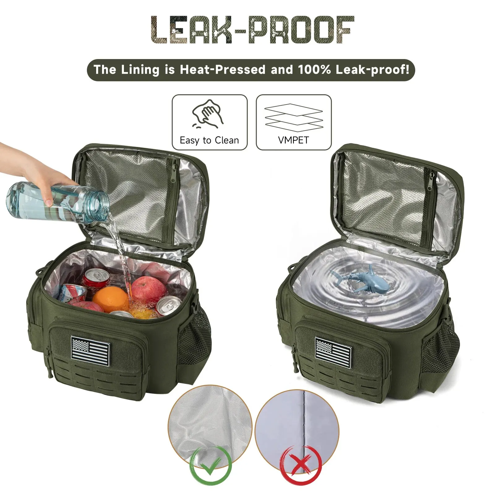 Bolsa térmica táctica – Outdoor aislada hermética resistente picnic - imagen 5