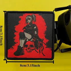 Parche táctico esqueleto military anime – Adhesivo para niña