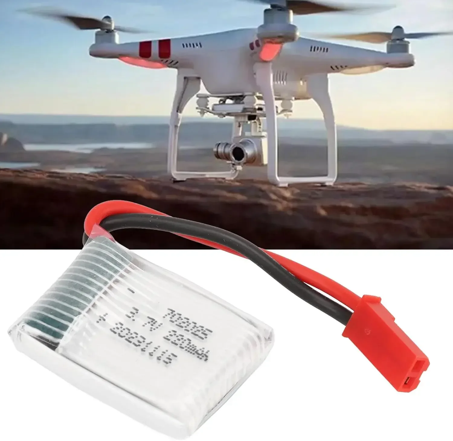 Batería Li-Po para drones RC con conector JST y cargador repuesto - imagen 4