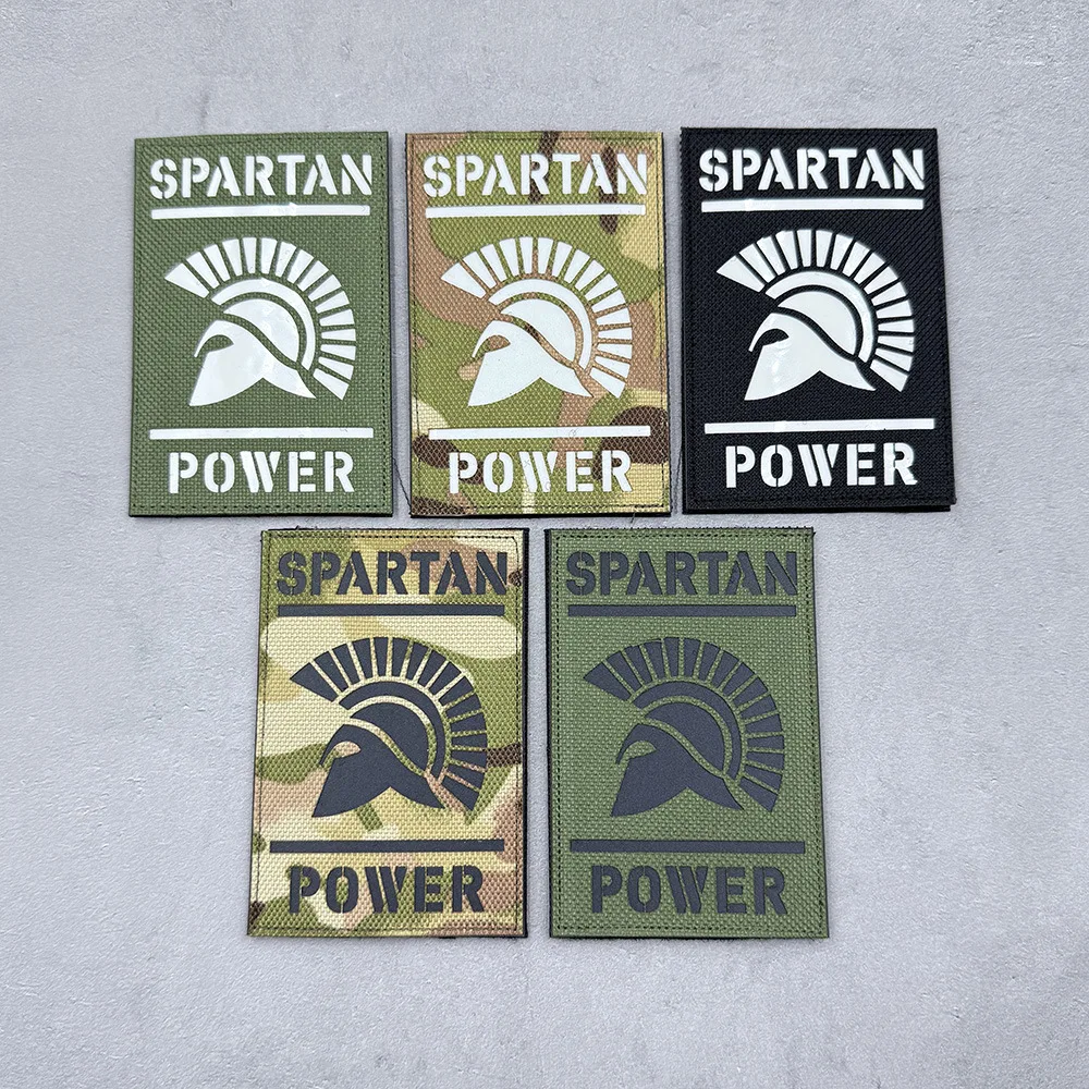 SPARTAN POWER Parche IR reflectante luminoso – Insignia táctica MOLLE - imagen 3