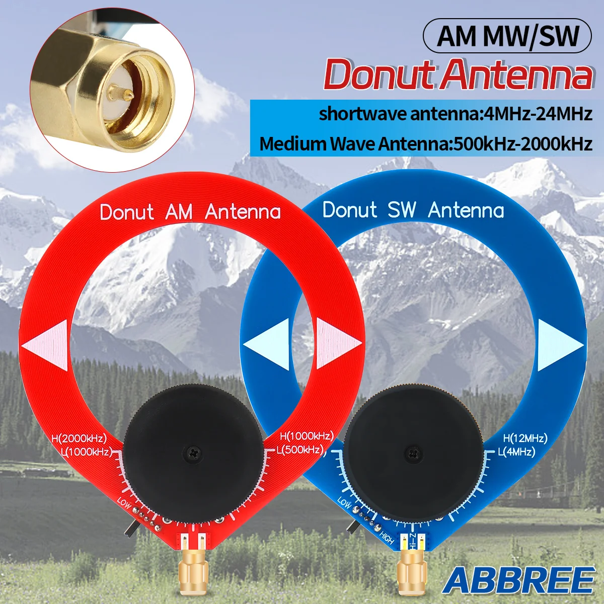 Mini loop resonador HF 4-24MHz – Antena PIN SMA - imagen 5