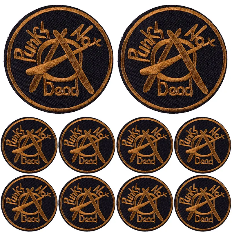 Parches bordados bioquímicos - insignias Punk termoadhesivas para ropa - imagen 3