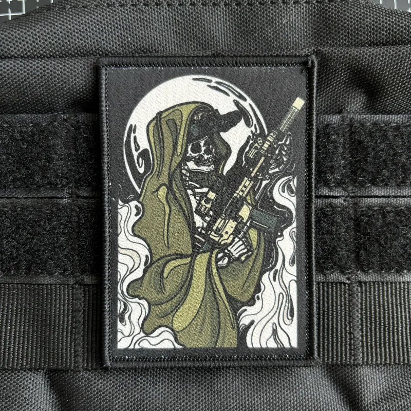 Parche táctico AR-15 Rifleman calavera insignia moral - imagen 3