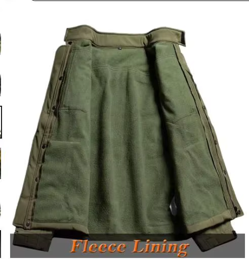 Chaqueta táctica antiviento militar con forro polar ripstop