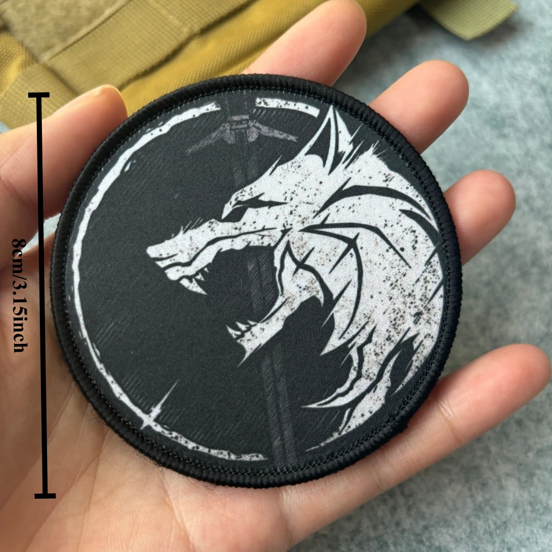 Parche táctico con gancho y bucle gatos tigres lobos y dragones - imagen 5