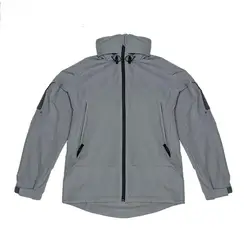 Chaqueta cortavientos táctica con capucha nailon concha suave