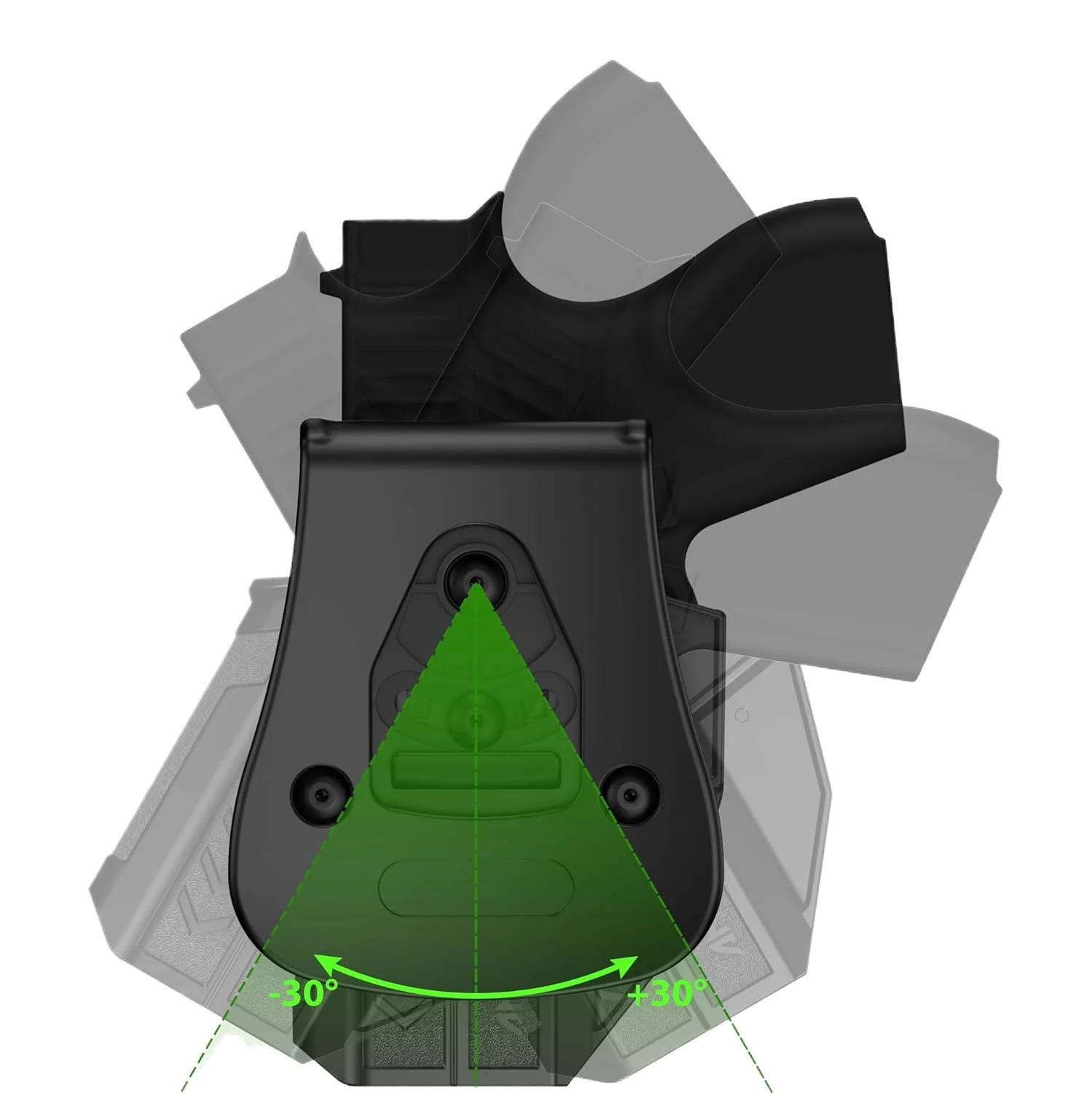 Funda táctica pistola OWB polímero paddle diestro liberación rápida - imagen 2