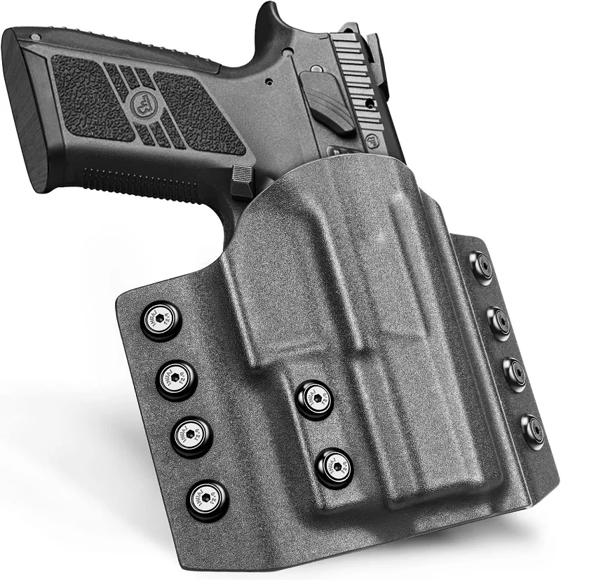 CZ P-09 funda táctica Kydex para cinturón con clip diestra