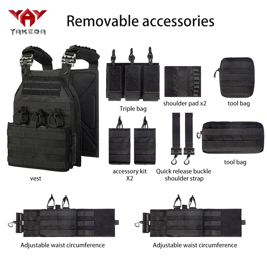 YAKEDA camiseta táctica sin mangas modular ripstop resistente al desgaste - imagen 2
