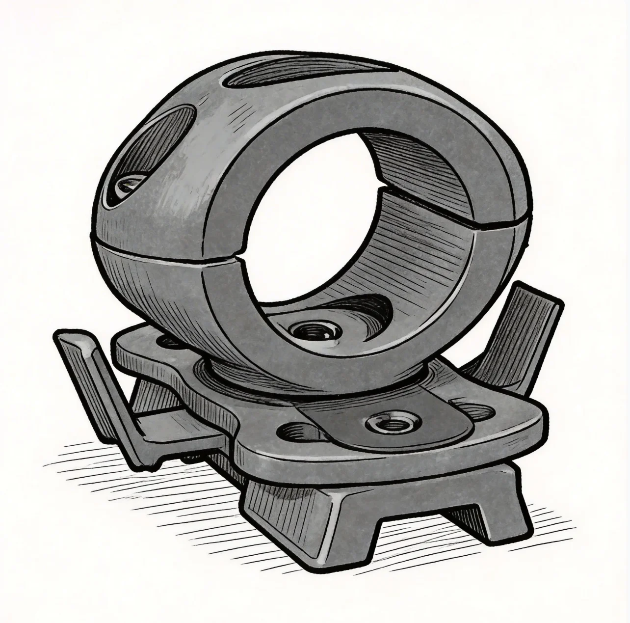 Soporte táctico para linterna de casco lateral con clip - imagen 5