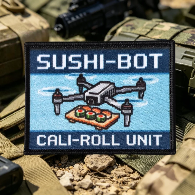 SUSHI-BOT CALI-ROLL UNIT parche táctico gancho y bucle decorativo - imagen 5