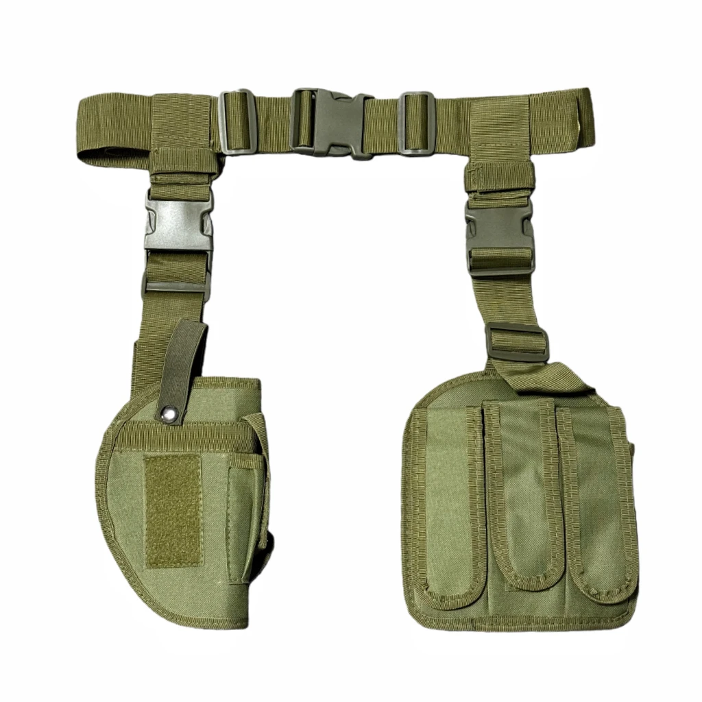 Funda táctica para pierna con cinturón y correa, caza outdoor - imagen 4