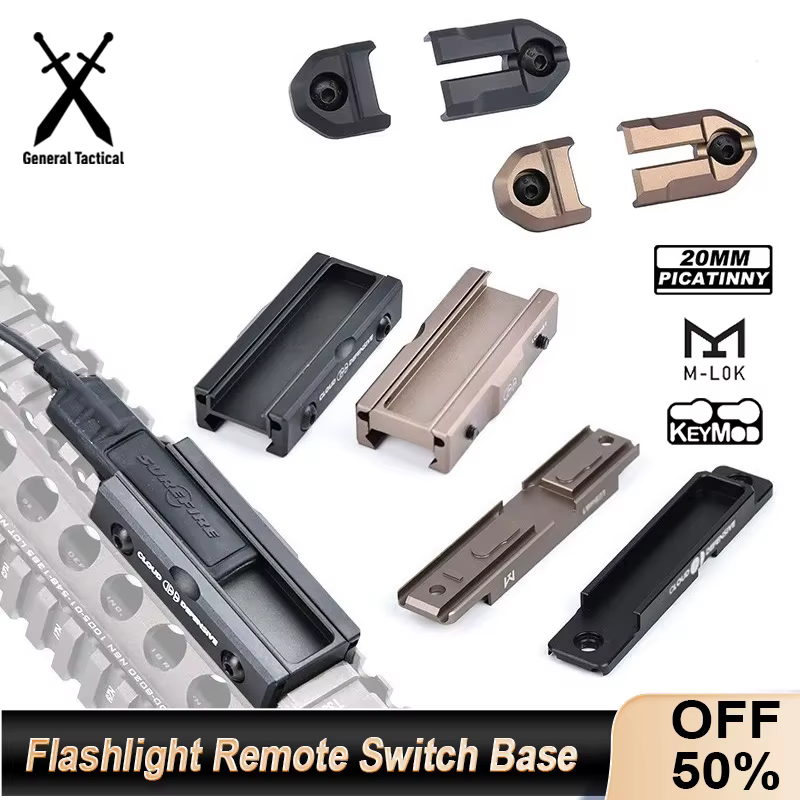 WADSN Linterna táctica con interruptor y riel M-LOK/KeyMod