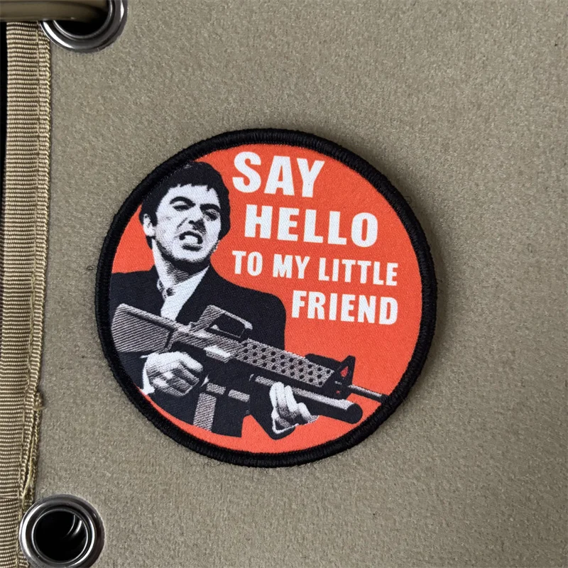 Parche táctico moral militar con velcro – Dile hola a mi pequeño amigo - imagen 3