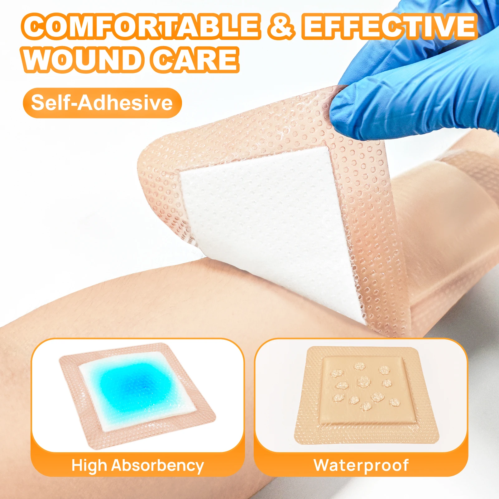 Carbou Apósito adhesivo absorbente con almohadilla de silicona - imagen 4