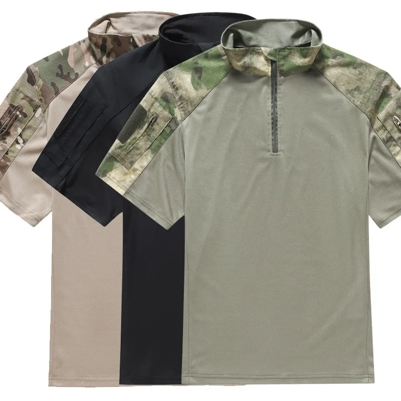 Camiseta táctica camuflaje secado rápido manga corta para hombre - imagen 5