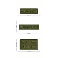 Parche táctico personalizado verde oliva con nombre bordado