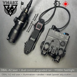 DBAL A2 linterna láser táctica rojo/verde, LED blanca para airsoft