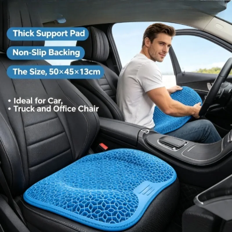Cojín de gel para coche transpirante y ventilado de verano - imagen 2