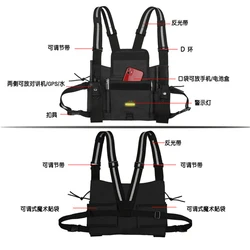 Chaleco táctico ajustable para walkie-talkie – Caza y camping