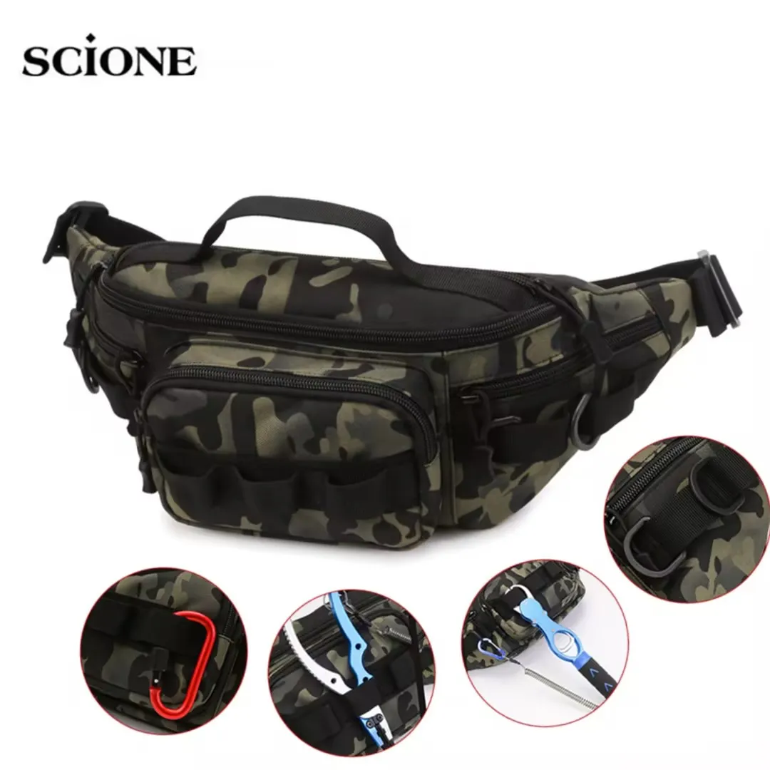 Bolsa táctica cintura MOLLE camuflaje alta de pesca y senderismo - imagen 3